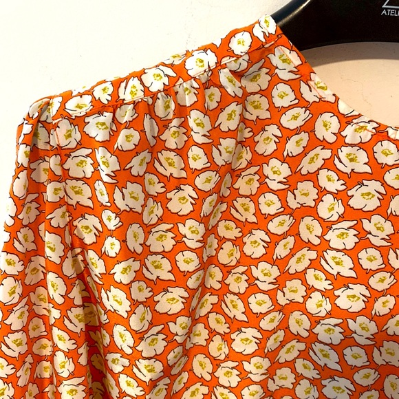 Ports 1961 Vintage Peachy Long Sleeve Floral Print Button Back Blouse 12 - Picture 6 of 6